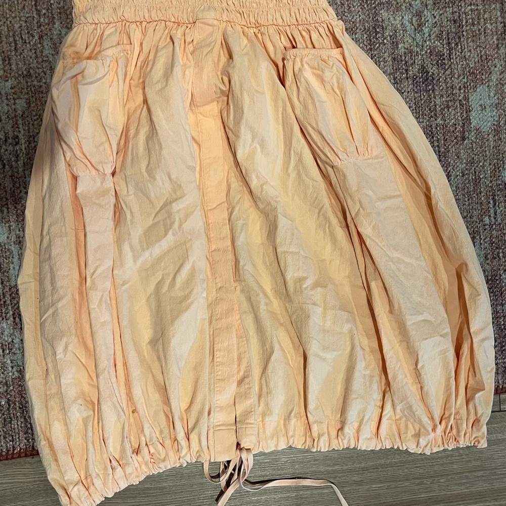 Free People Orange Ruched Top/Skirt Set - Picture 3 of 4